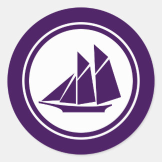 Adesivo Redondo Autocolantes de planador roxo