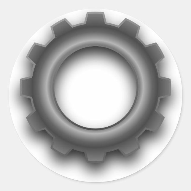 Adesivo Redondo Autocolantes de porcas metálicas (Frente)