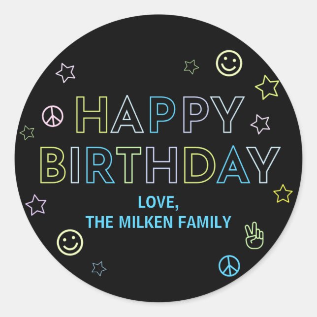 Adesivo Redondo Autocolantes de Presente (Frente)