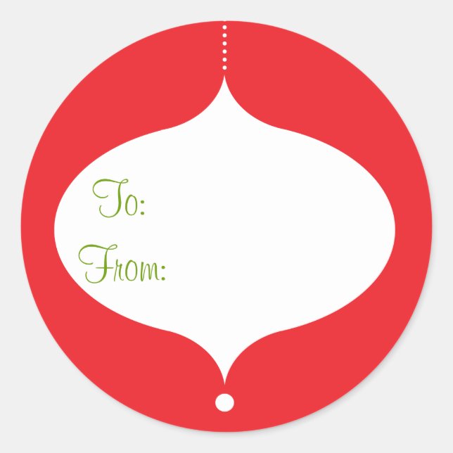 Adesivo Redondo Autocolantes de presentes de ornamentação (Frente)