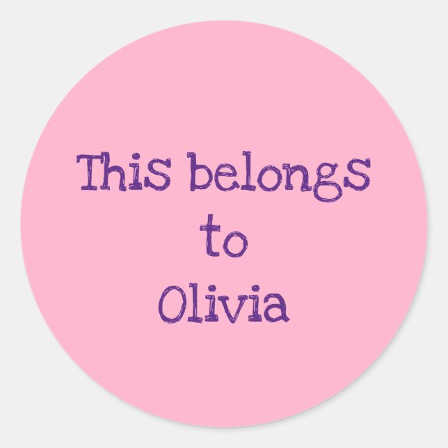 Adesivo Redondo Autocolantes de propriedades personalizadas (Frente)