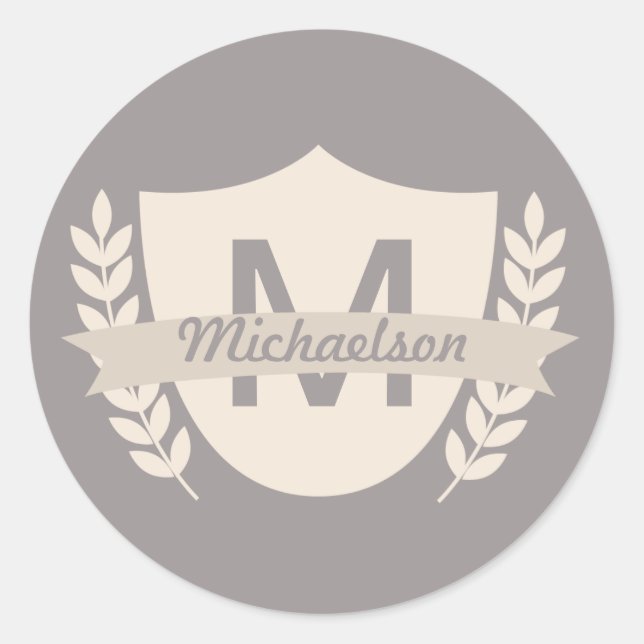 Adesivo Redondo Autocolantes de Reunião da Família Crest Personali (Frente)