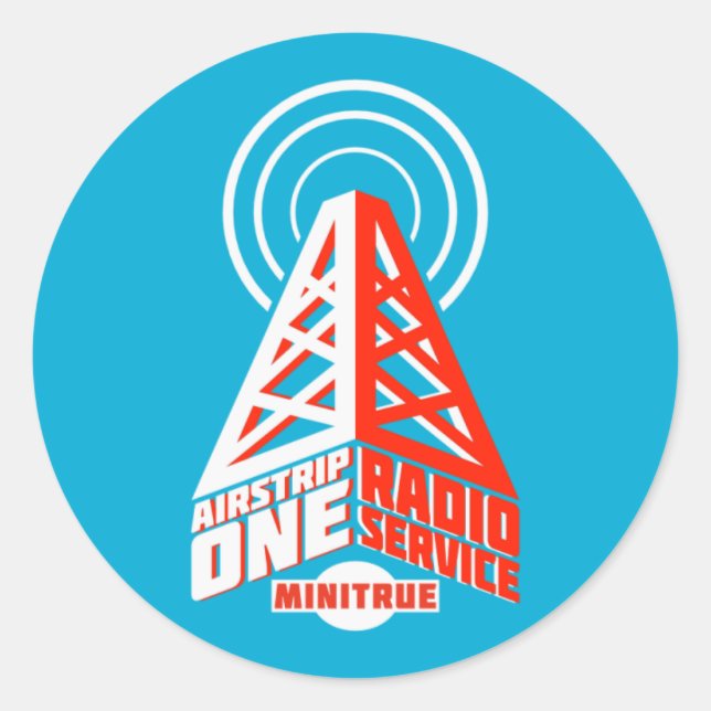 Adesivo Redondo Autocolantes de serviço de rádio da pista 1 (Frente)