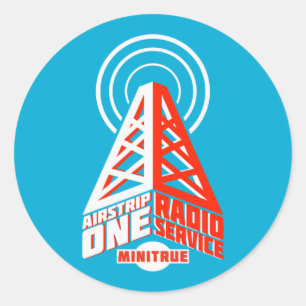 Adesivo Redondo Autocolantes de serviço de rádio da pista 1