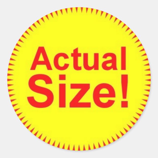 Adesivo Redondo Autocolantes de tamanho real (Frente)