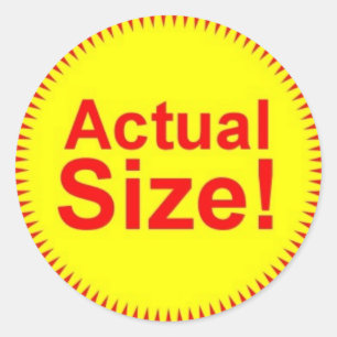 Adesivo Redondo Autocolantes de tamanho real