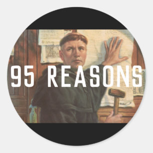 Adesivo Redondo Autocolantes de Teologia Reformada - Martin Luther
