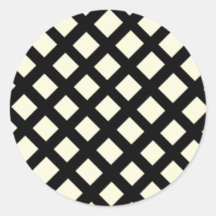 Adesivo Redondo Autocolantes de tração (Creme e Preto)