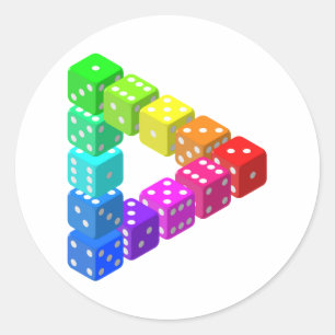 Adesivo Redondo Autocolantes de triângulo de gelo