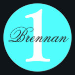 Adesivo Redondo Autocolantes de Turquesa Personalizados<br><div class="desc">© 2010 Anne Hale. Precisa de ajuda com personalização?</div>