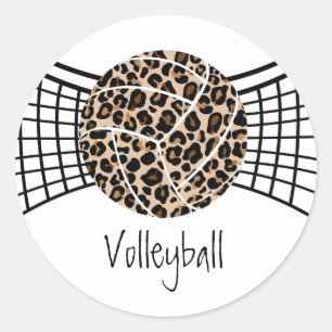 Adesivo Redondo Autocolantes de Voleibol Personalizados