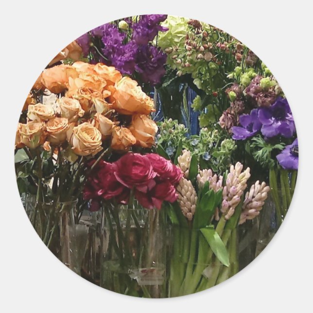 Adesivo Redondo Autocolantes - design sofisticado (Frente)