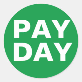 Adesivo Redondo Autocolantes do Calendário de Pagamento