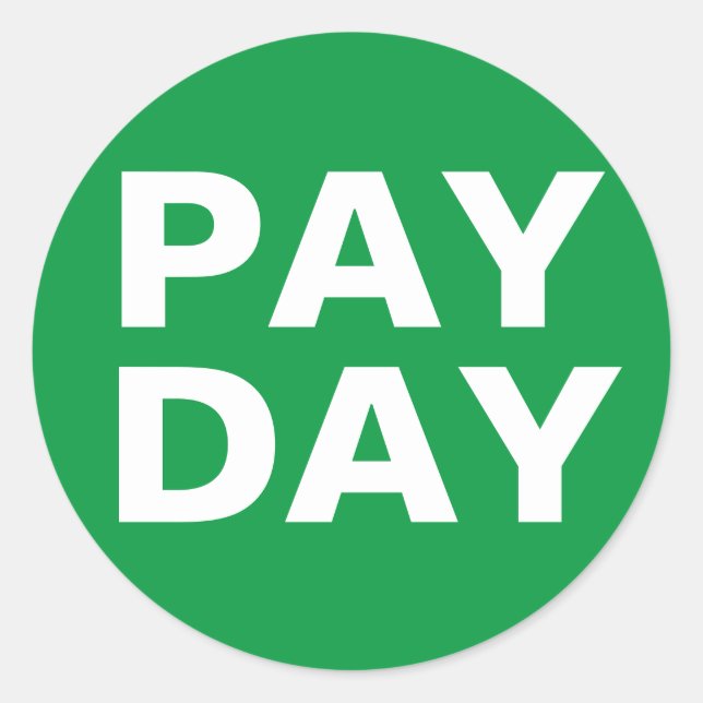 Adesivo Redondo Autocolantes do Calendário de Pagamento (Frente)