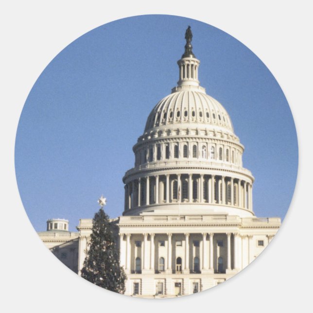 Adesivo Redondo Autocolantes do Capitólio (Frente)