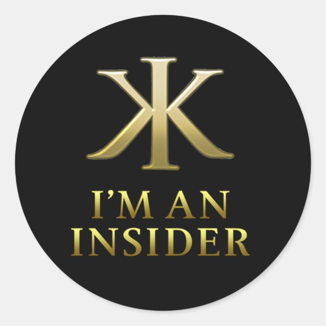 Adesivo Redondo Autocolantes do círculo KKI (Frente)