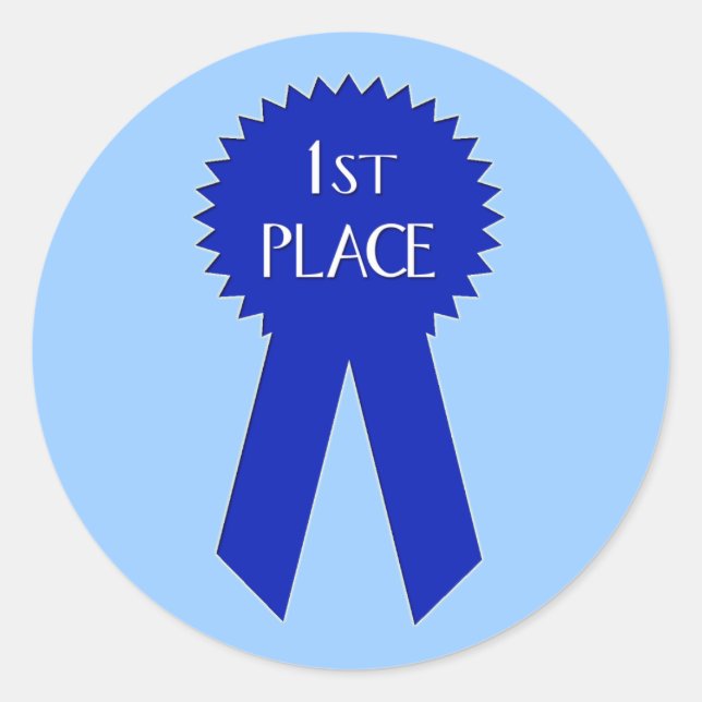 Adesivo Redondo Autocolantes do Primeiro Lugar - Personalizados (Frente)