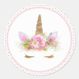 Adesivo Redondo Autocolantes do Unicorn