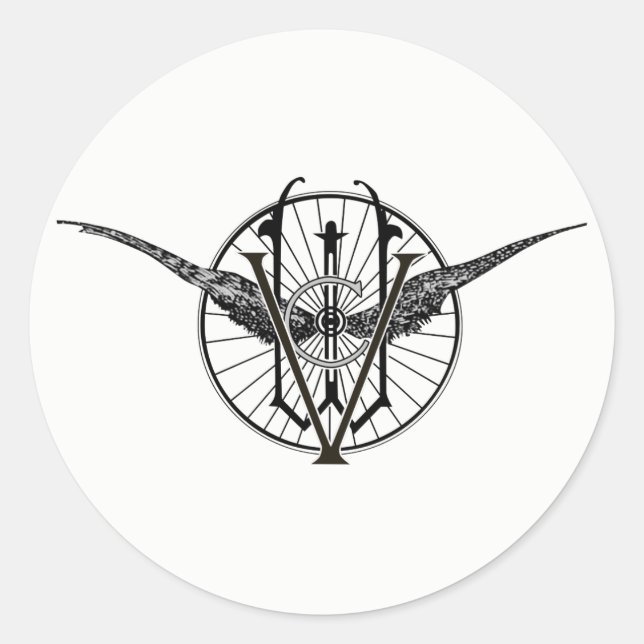 Adesivo Redondo Autocolantes do Vermont Wheel (Frente)