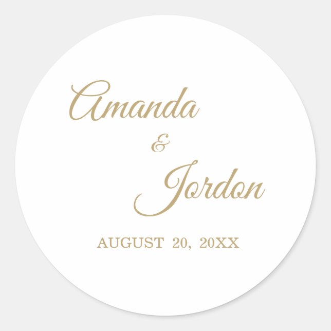 Adesivo Redondo Autocolantes Dourados (Frente)