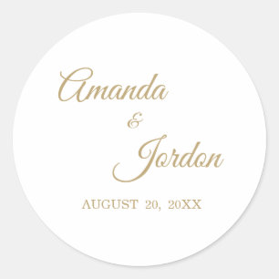 Adesivo Redondo Autocolantes Dourados