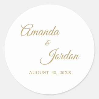 Adesivo Redondo Autocolantes Dourados