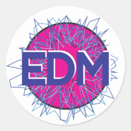 Adesivo Redondo Autocolantes EDM Rave