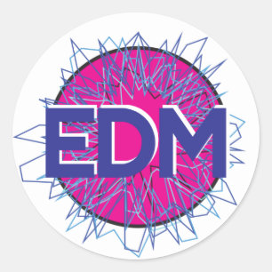 Adesivo Redondo Autocolantes EDM Rave