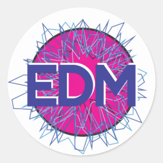 Adesivo Redondo Autocolantes EDM Rave