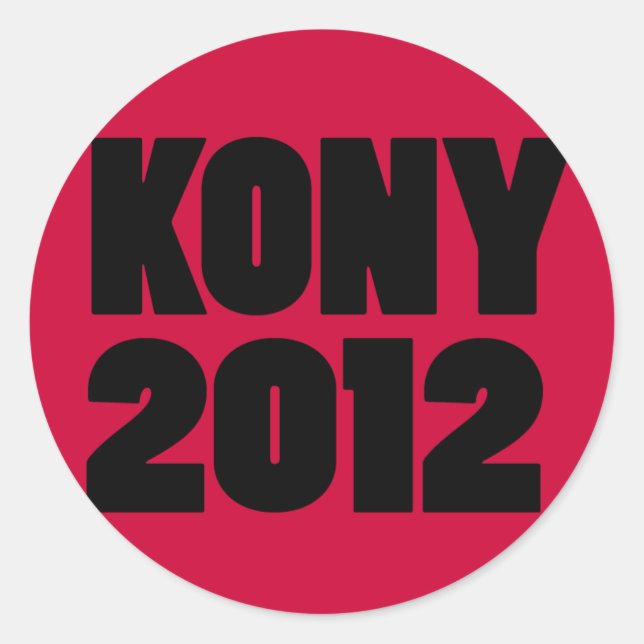Adesivo Redondo Autocolantes KONY 2012 (Frente)