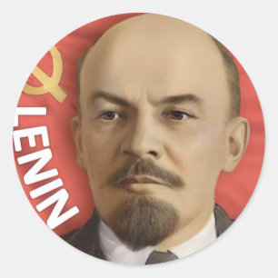 Adesivo Redondo Autocolantes "LENIN"