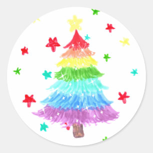 Adesivo Redondo Autocolantes LGBT de Árvore de Natal