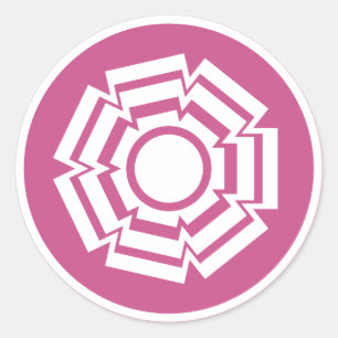 Adesivo Redondo Autocolantes, magenta