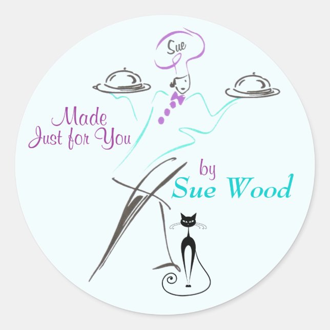 Adesivo Redondo Autocolantes modernos (Frente)