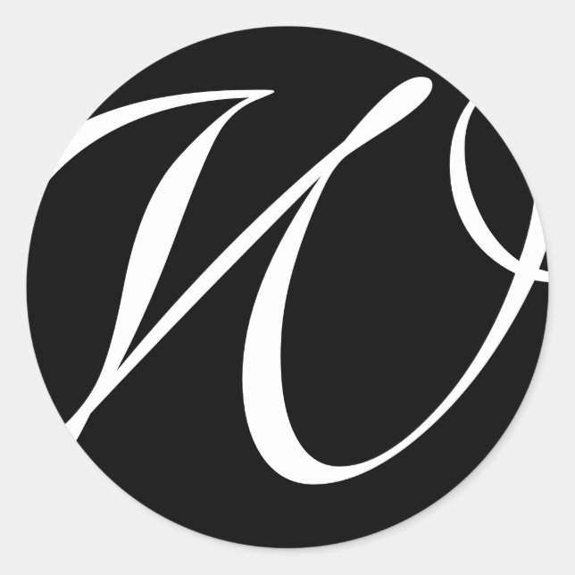 Adesivo Redondo Autocolantes monogramas| D1 (Frente)