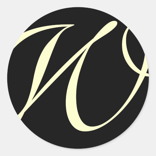 Adesivo Redondo Autocolantes monogramas| D6 (Frente)