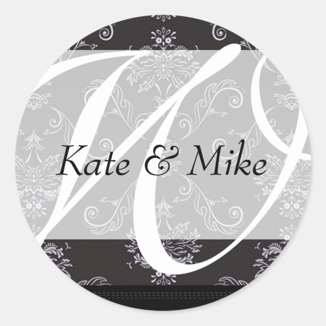 Adesivo Redondo Autocolantes monogramas| E1 (Frente)