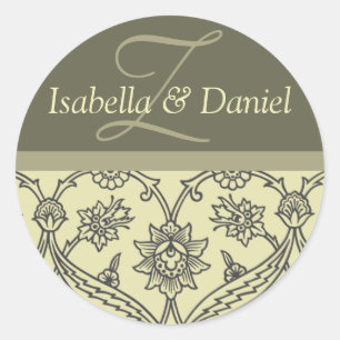 Adesivo Redondo Autocolantes Monogramas Personalizados Para Envelo