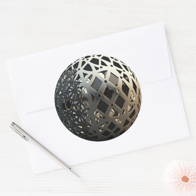 Adesivo Redondo Autocolantes Orb Únicos (Envelope)