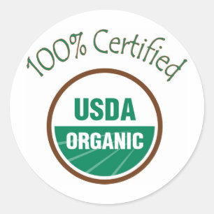 Adesivo Redondo Autocolantes orgânicos USDA certificados a 100%