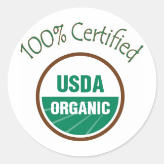 Adesivo Redondo Autocolantes orgânicos USDA certificados a 100%
