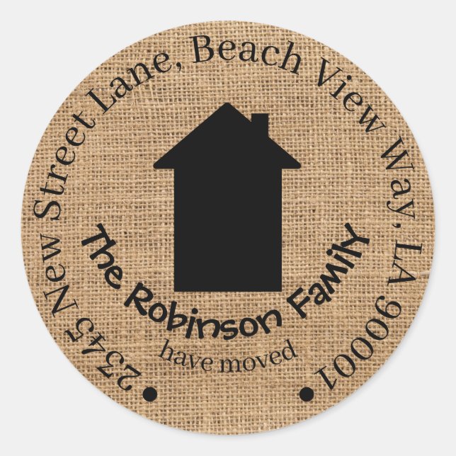 Adesivo Redondo Autocolantes para casas pequenas/grandes (Frente)