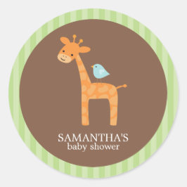 Adesivo Redondo Autocolantes para Chás de fraldas Safari