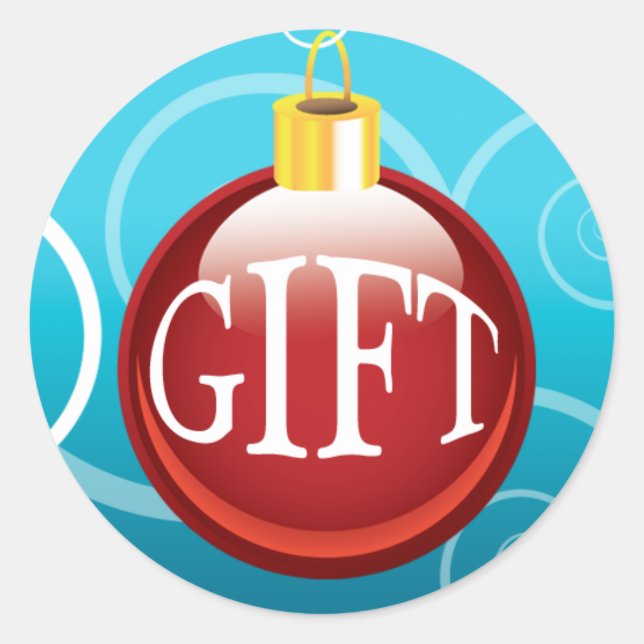 Adesivo Redondo Autocolantes Para Embalagens De Natal (Frente)