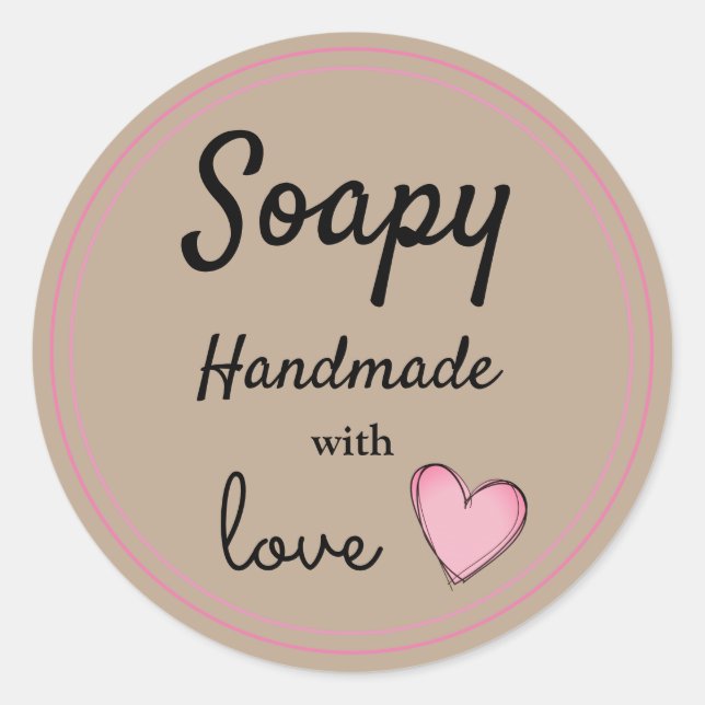 Adesivo Redondo Autocolantes para empresas - Fabricados à mão com  (Frente)