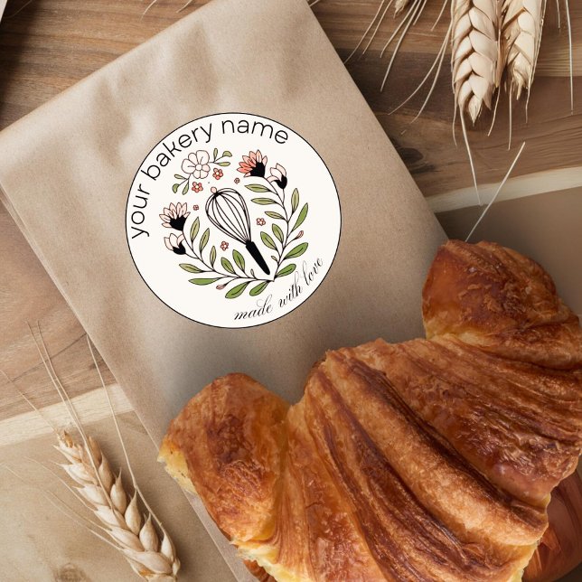 Adesivo Redondo Autocolantes para produtos de pastelaria (Criador carregado)