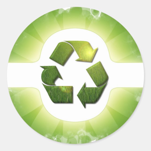 Adesivo Redondo Autocolantes para questões ambientais (Frente)