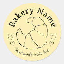 Autocolantes personalizados | Croissant & Hearts