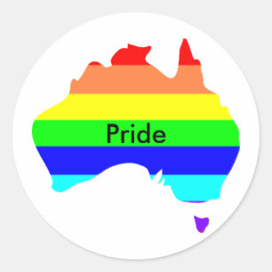 Adesivo Redondo Autocolantes personalizados de Orgulho gay Aussie 