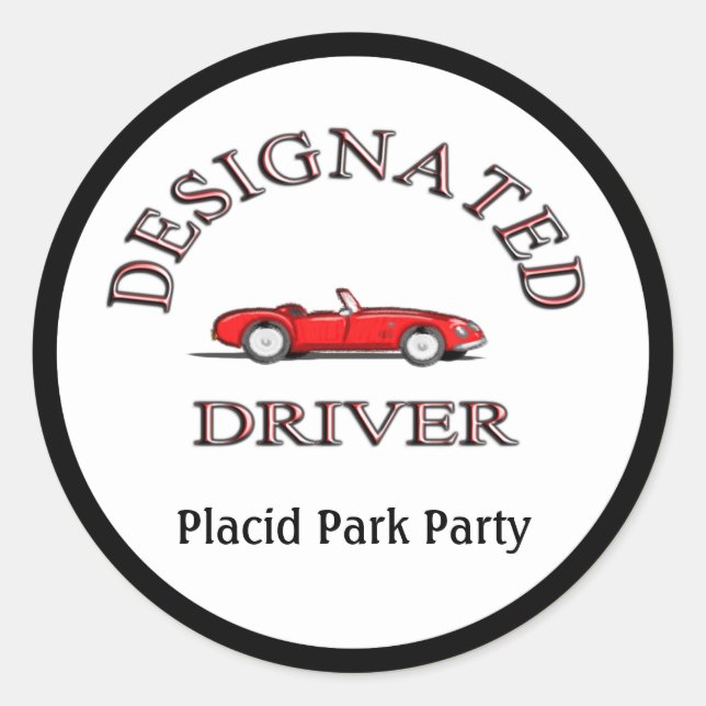 Adesivo Redondo Autocolantes personalizados Dourados de driver des (Frente)